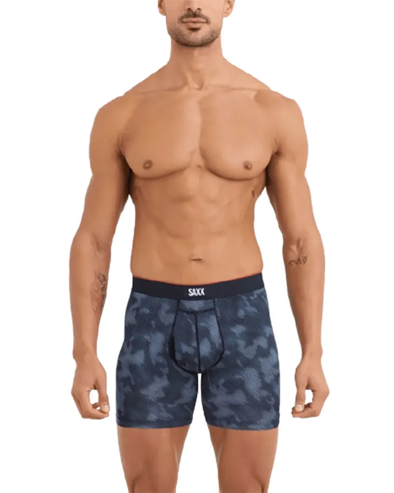 Saxx Multi-Sport Mesh Boxer Brief Fly 2PK Smoke Screen/Washed Indigo-1
