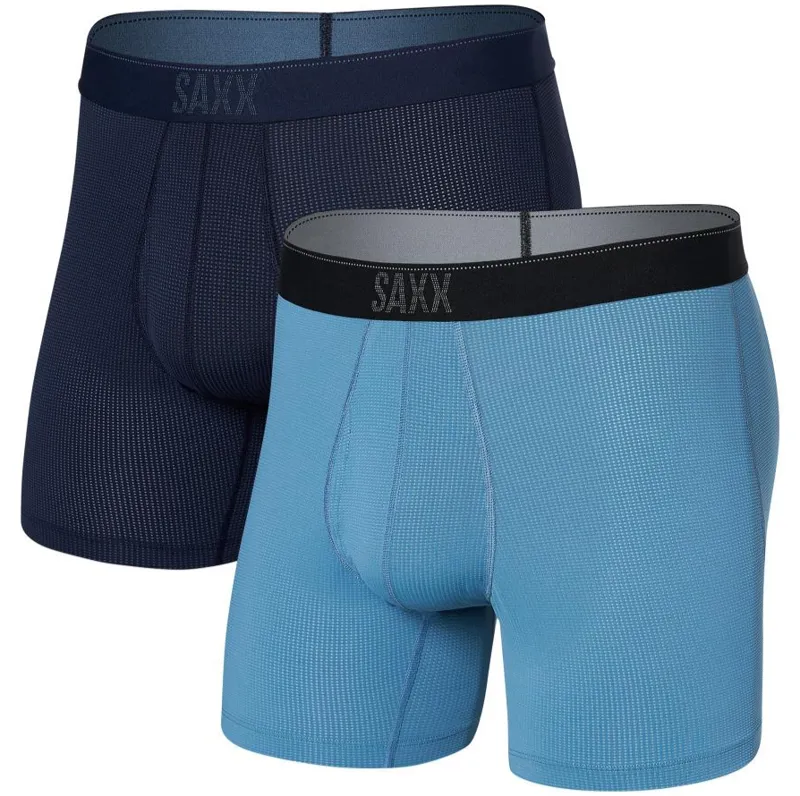 Saxx Quest Quick Dry Mesh Boxer Brief 2PK Maritime/Slate