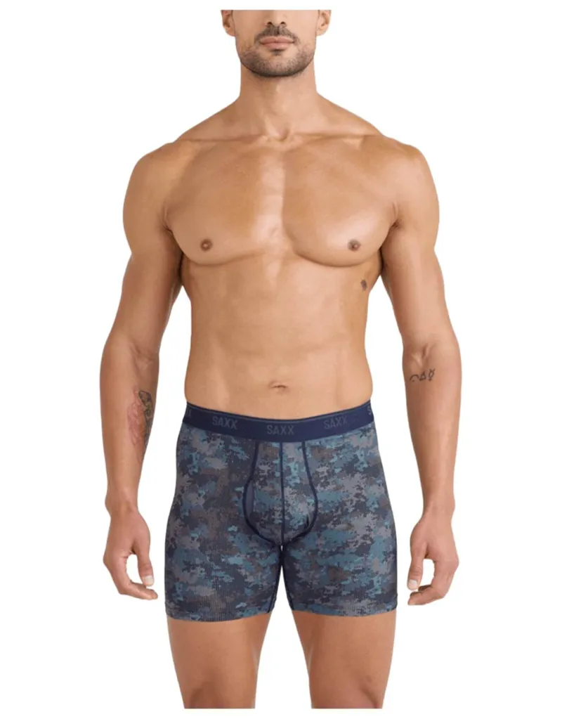 Saxx Quest Quick Dry Mesh Boxer Brief Fly 2 Pack Matrix Camo/Black-1