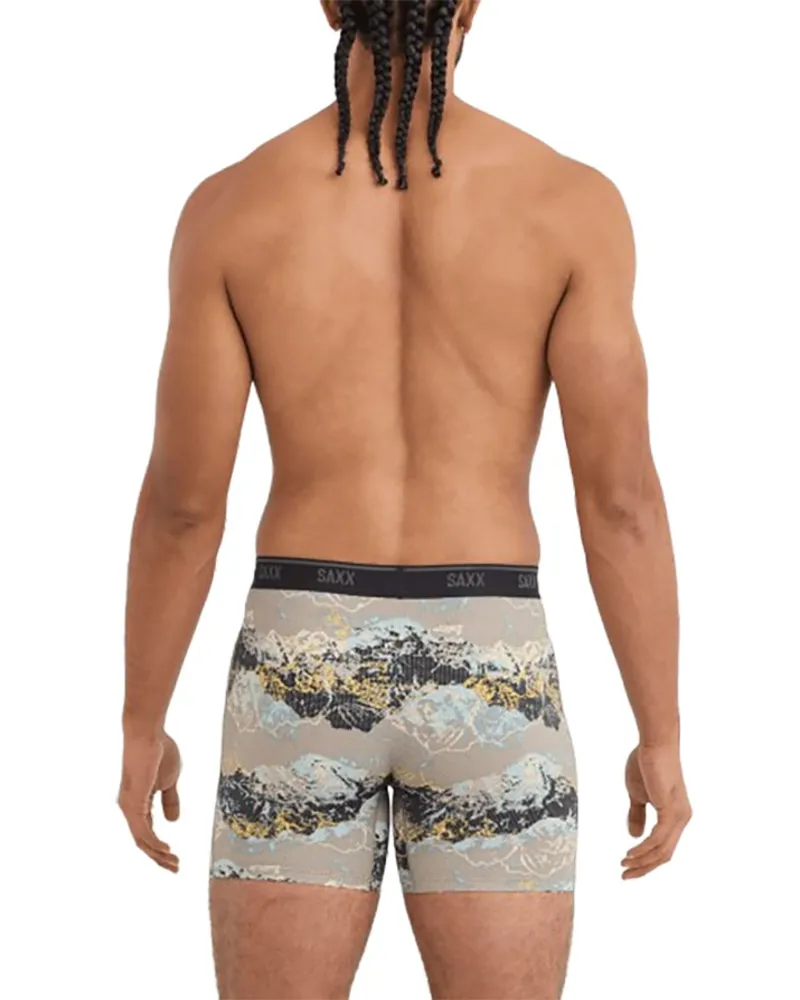 Saxx Quest Quick-Dry Mesh Boxer Brief Fly Summits Cinder-2