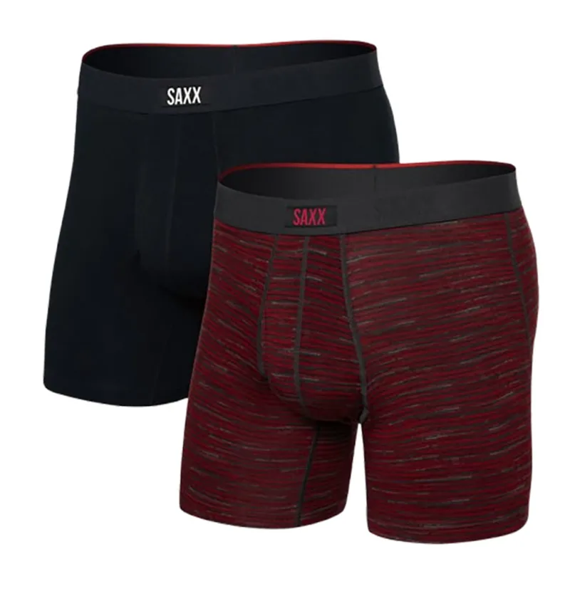 Saxx Vibe Xtra Soft Boxer Brief 2PK Spaced Stripe/Black