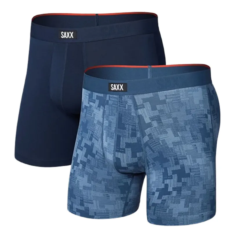 Saxx Vibe Xtra Soft Comfort Boxer Brief 2PK Frentic Tweed/Maritime