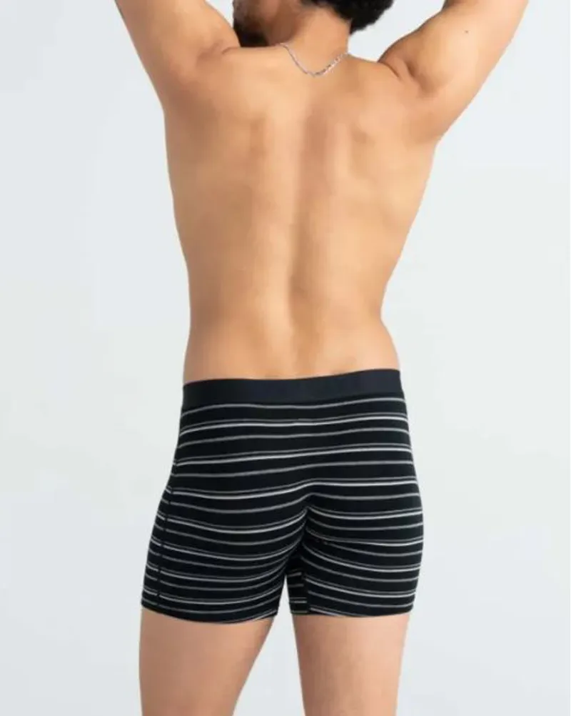 Saxx Vibe Xtra Soft Comfort Boxer Brief Fly Black/Coast Stripe-1