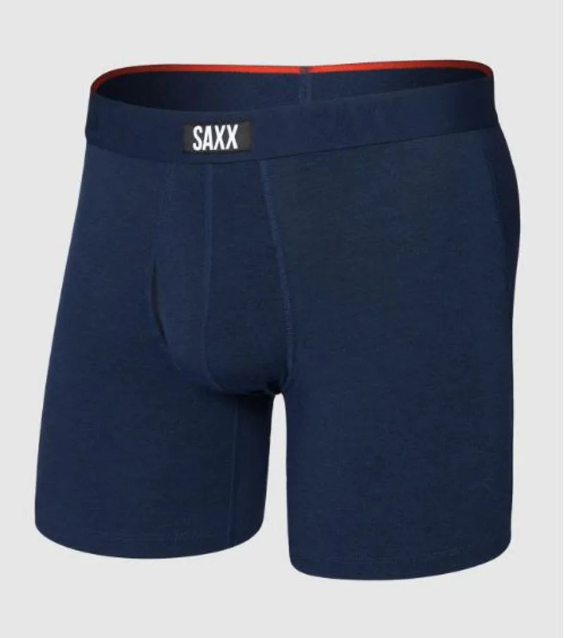 Saxx Vibe Xtra Soft Comfort Soft Comfort Boxer Brief 6 Inches Dark Navy/Heather