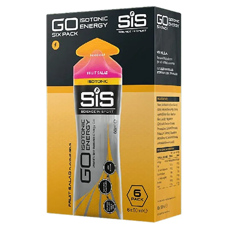 Science In Sport GO Energy Gel multiPack Box of 6 Gels Fruit Salad-2