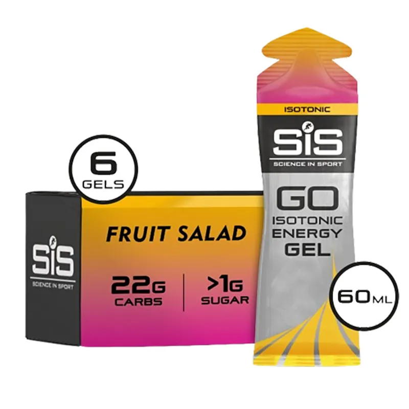 Science In Sport GO Energy Gel multiPack Box of 6 Gels Fruit Salad-1