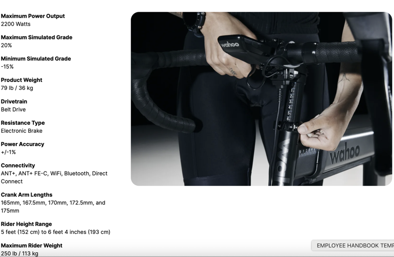 Wahoo Kickr Bike Shift Indoor Bike Trainer in Black-6