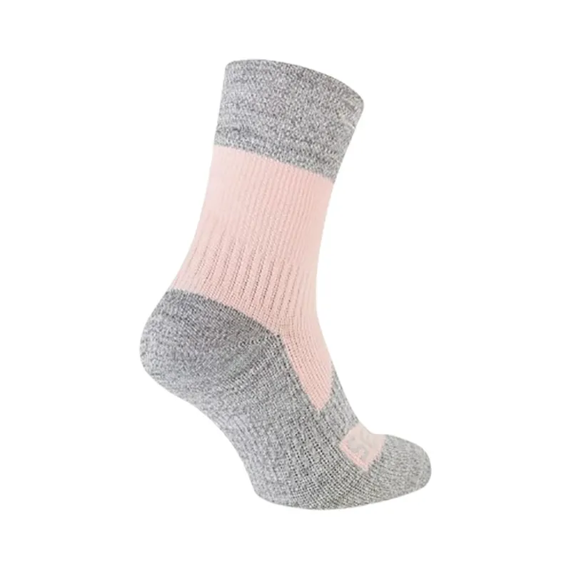 Sealskinz Bircham Waterproof All Weather Ankle Length Sock Pink-1