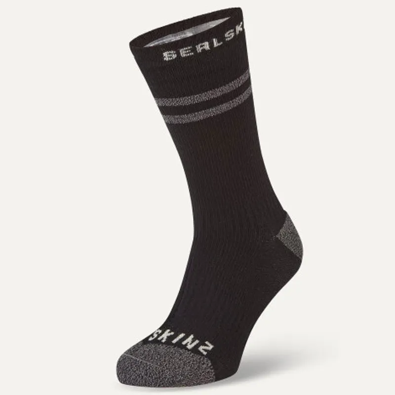 Sealskinz Scoulton Waterproof Warm Weather Mid Length Sock With Hydrostop Black-3