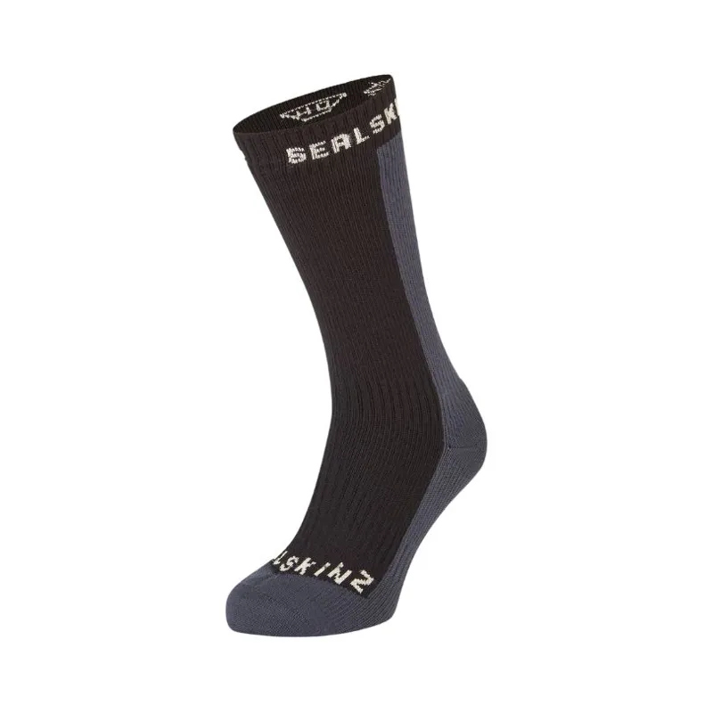 Sealskinz Starston Waterproof Cold Weather Mid Length Sock Black