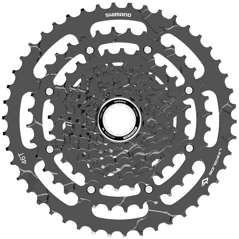 Shimano CS-LG400 Cassette LinkGlide 9-Speed 11-46 Teeth Black