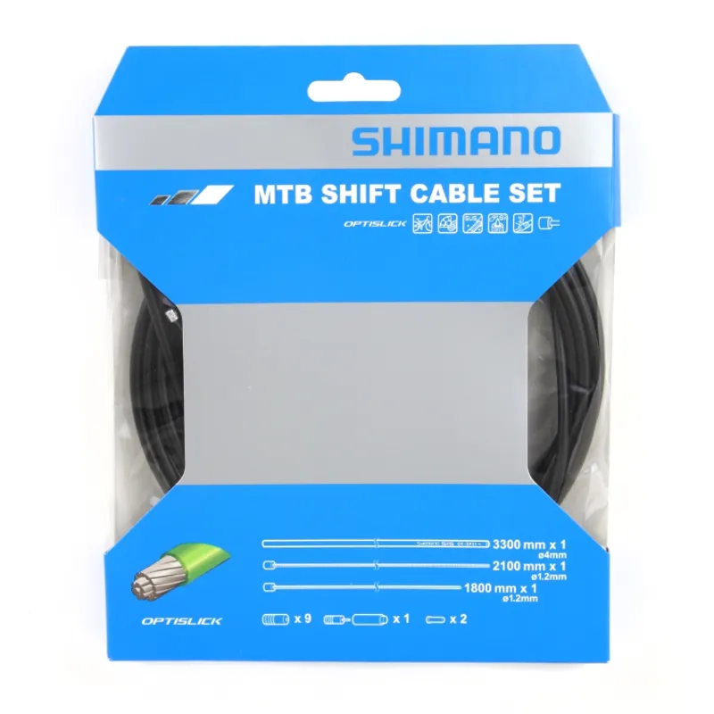 Shimano Optislick MTB Gear Shift Cable Set Black One Size