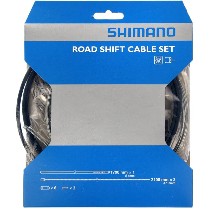 Shimano Road Gear Cable Set Steel Inner Wire SIS Outer Black One Size