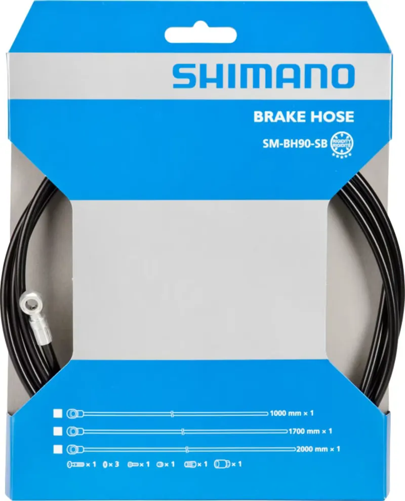 Shimano SM-BH90 XTR/XT/SLX Disc Brake Cuttable Hose Straight Banjo Rear Black-3