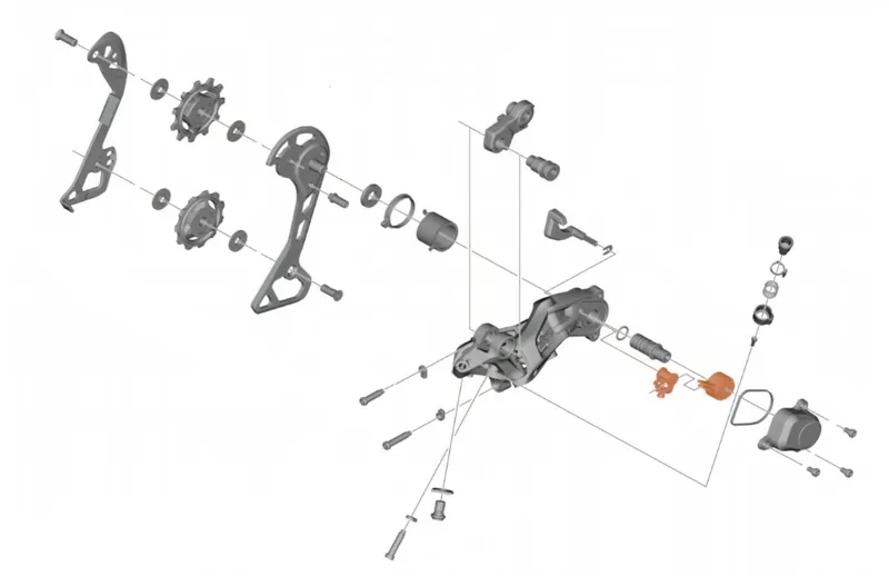 Shimano Spares RD-M9100-GS Stabilizer Kit Unit Black One Size-1