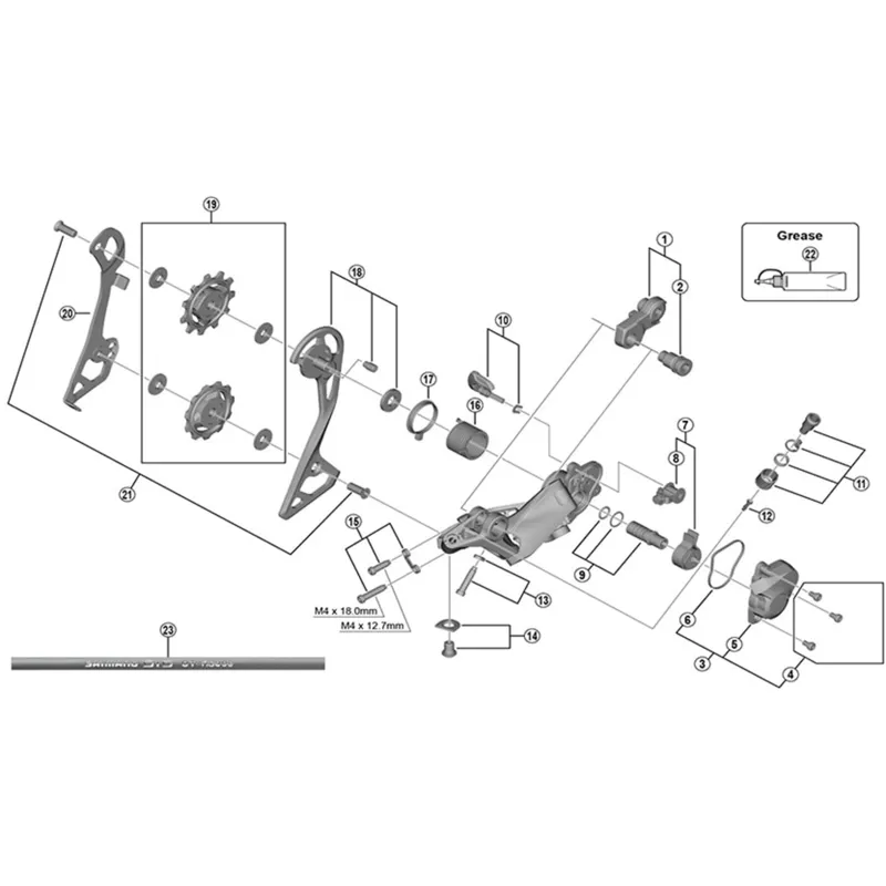 Shimano Spares RD-R8000 Inner Plate GS Type Silver One Size