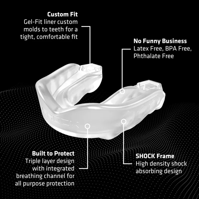 Shock Doctor Gel Max Mouthguard Clear-2