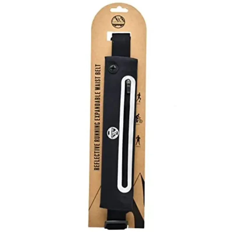 Six Peaks Reflective Running Expandable Waist Belt Black-1