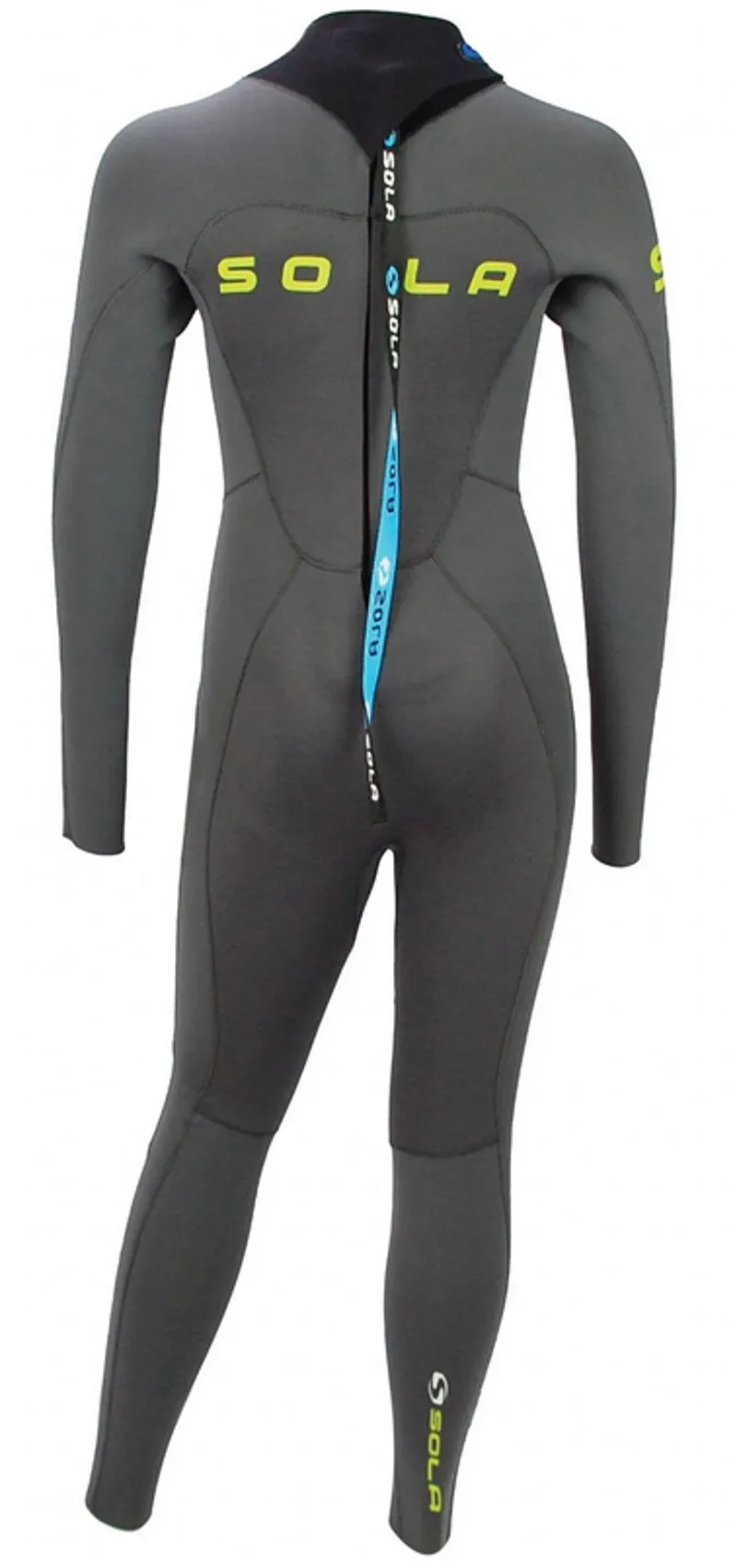 Sola Fire 5/4 Kids Fullsuit Asphalt/Lime-1