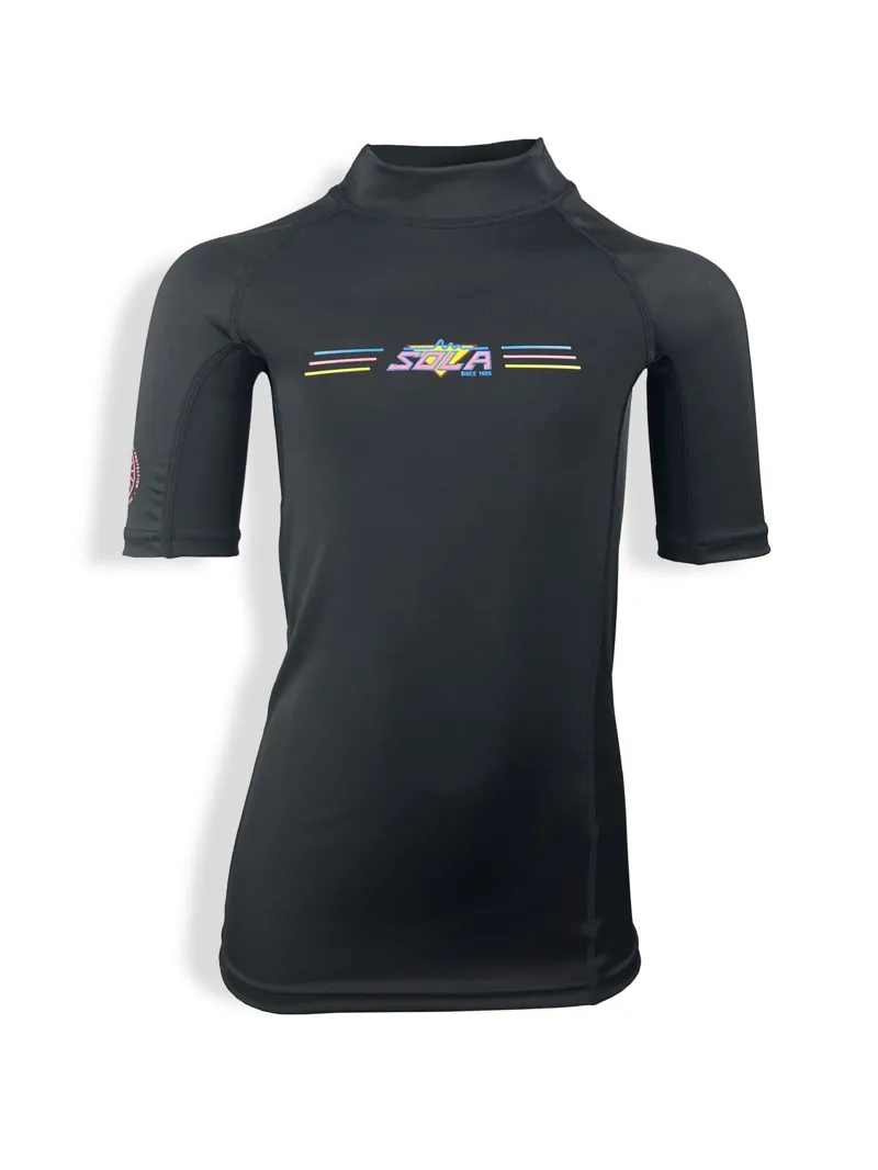 Sola Kids S/S Rash Vest Retro/Black-2