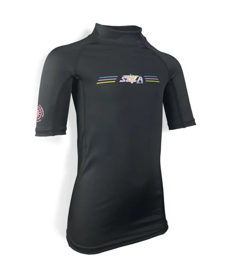 Sola Kids S/S Rash Vest Retro/Black