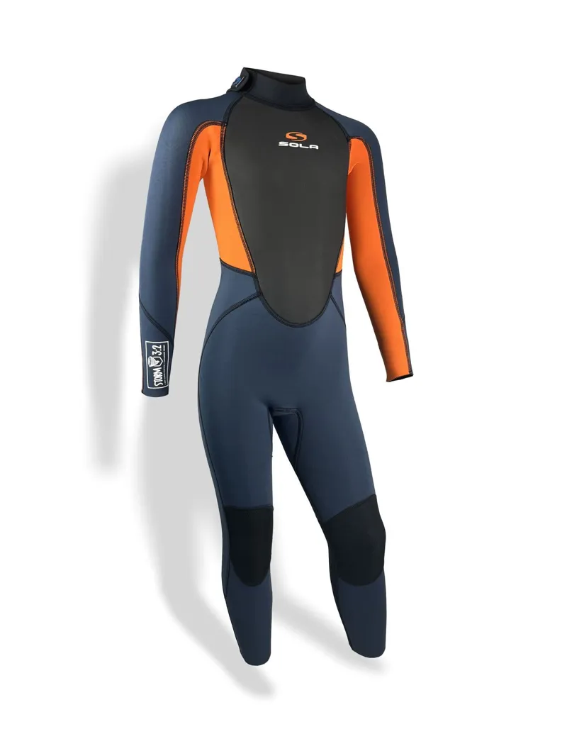 Sola Kids Storm 3/2 Fullsuit Wetsuits Petrol/Blaze-2