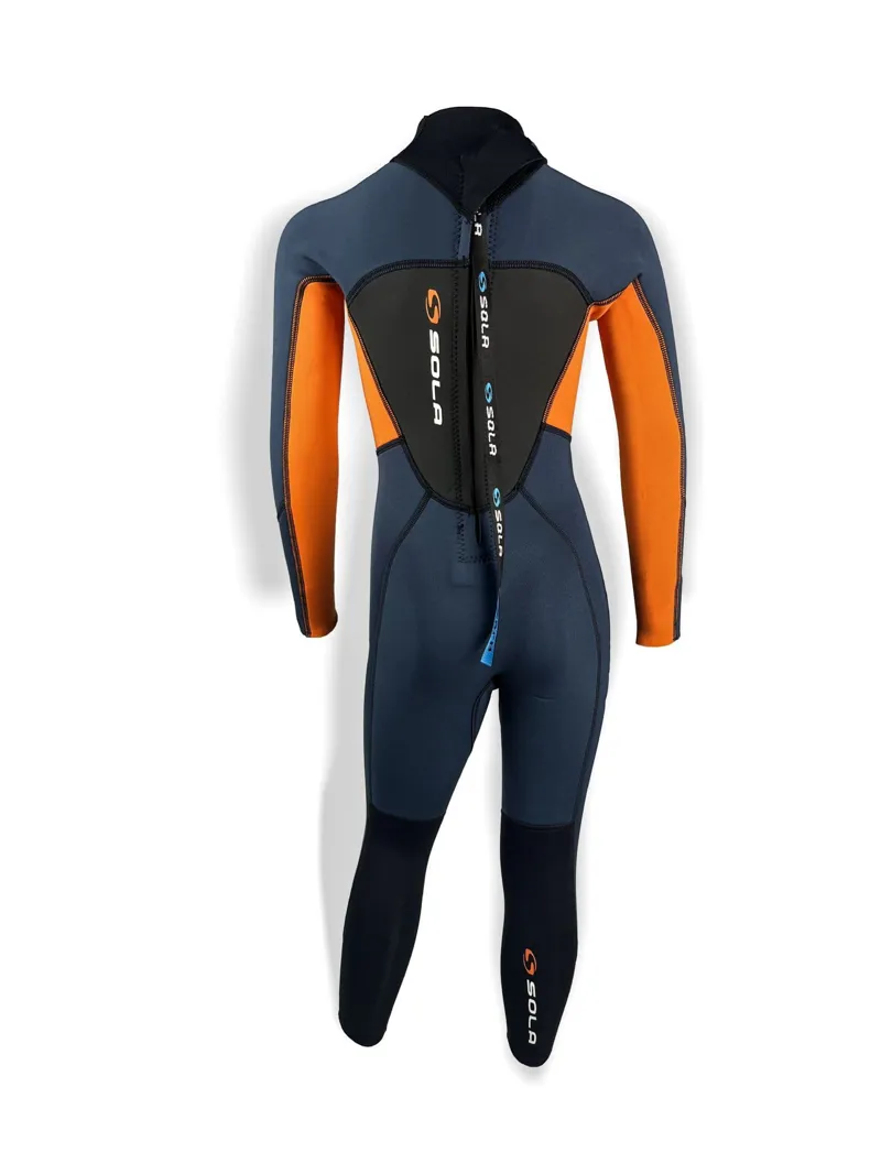Sola Kids Storm 3/2 Fullsuit Wetsuits Petrol/Blaze-1