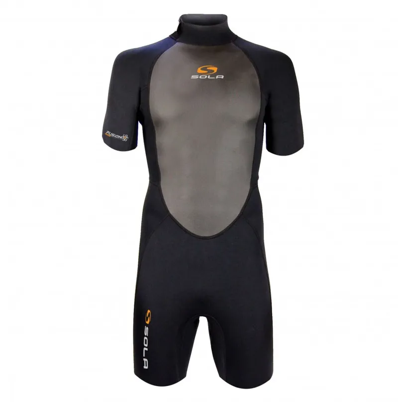 Sola Men's Fusion 3/2 Shortie Wetsuit Black