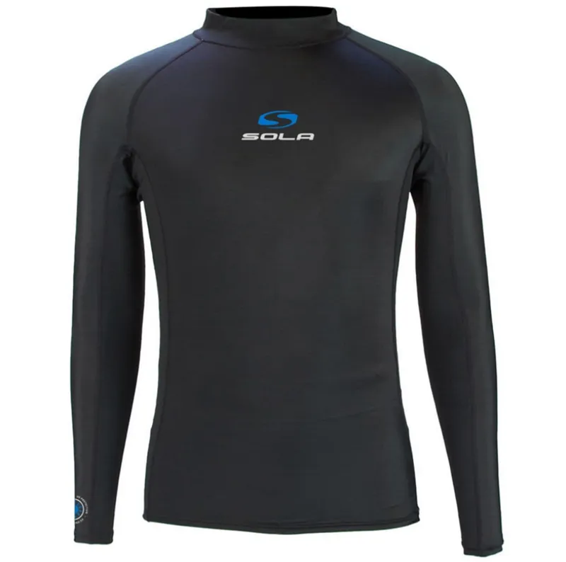 Sola Men's Long Sleeve Rash Vest Black