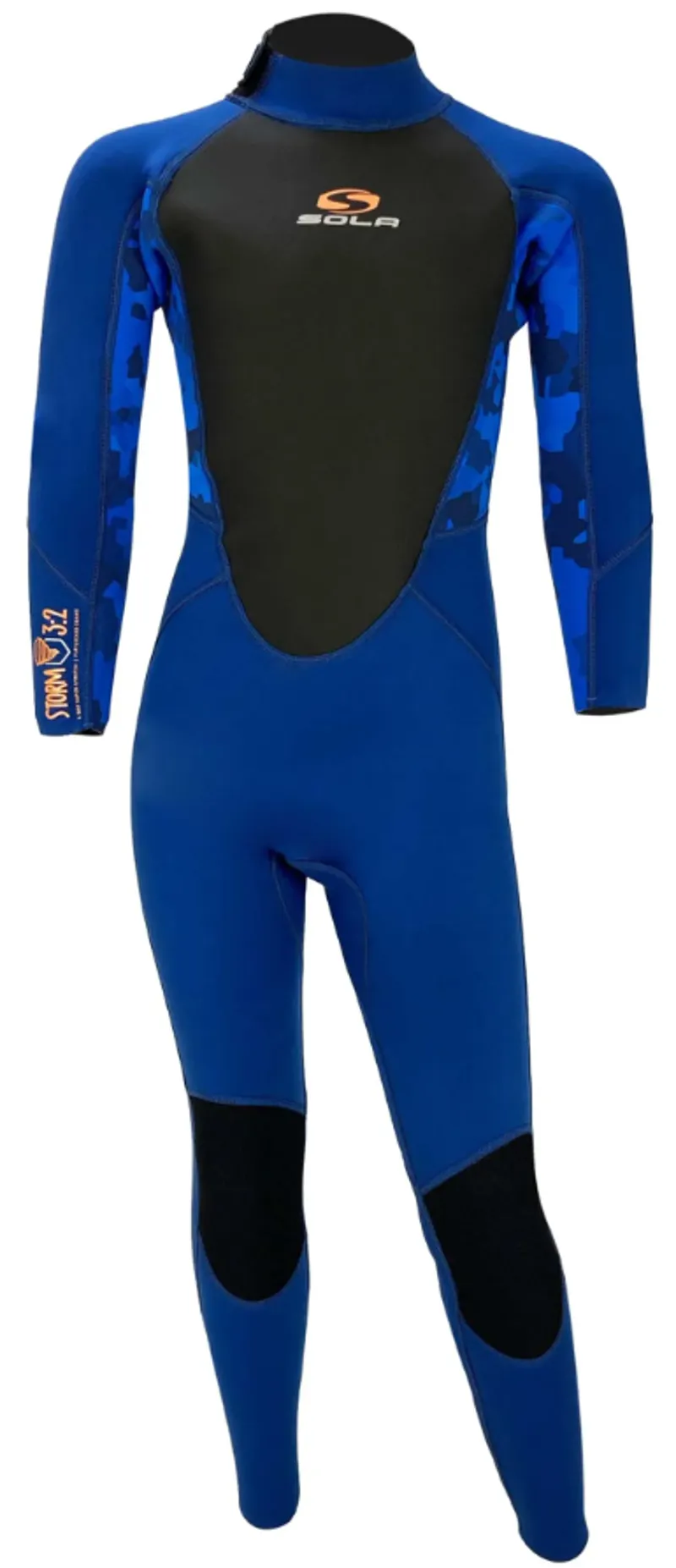 Sola Storm 3/2 Kids Full Wetsuit Blue/Camo