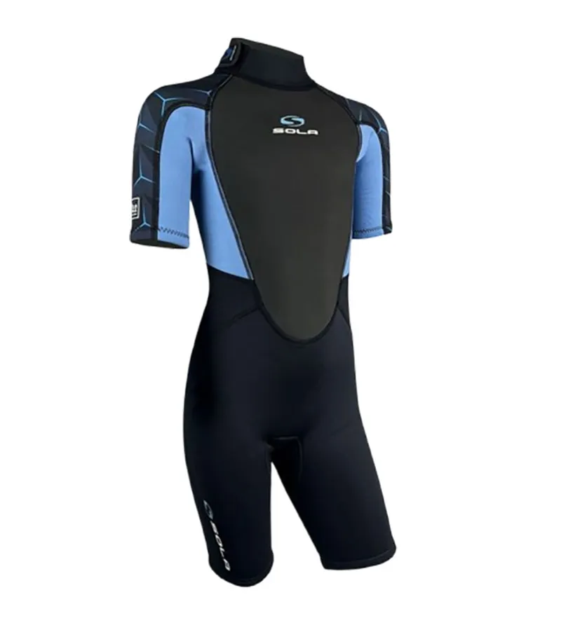 Sola Storm 3/2 Kids Shortie Blue/Steel-2