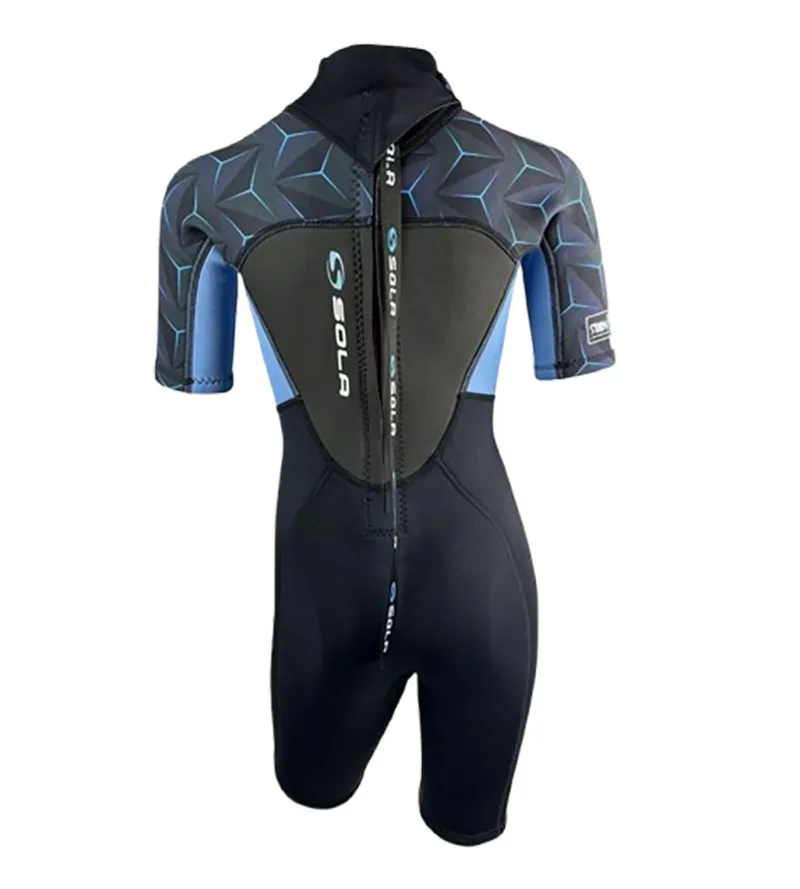 Sola Storm 3/2 Kids Shortie Blue/Steel-1