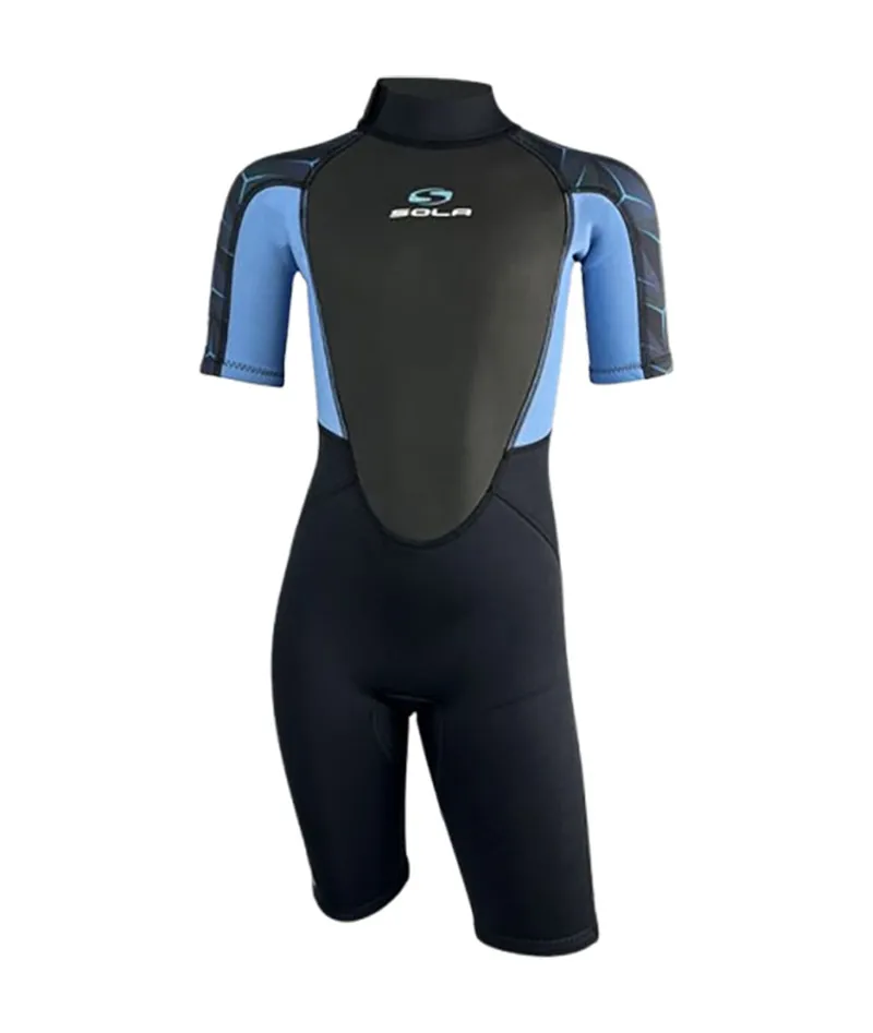 Sola Storm 3/2 Kids Shortie Blue/Steel