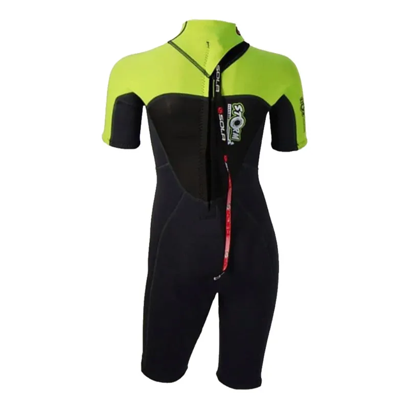 Sola Storm 3/2 Kids Shortie Lime/Navy-1