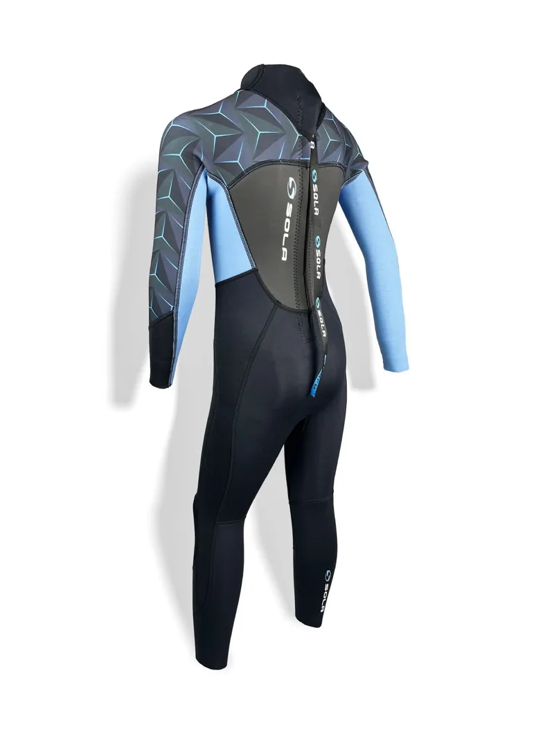 Sola Storm Kids 3/2 Full Wetsuit Blue Steel-3