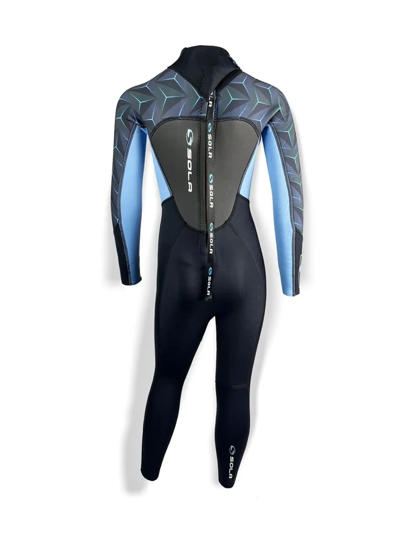 Sola Storm Kids 3/2 Full Wetsuit Blue Steel-1