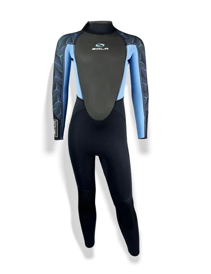 Sola Storm Kids 3/2 Full Wetsuit Blue Steel