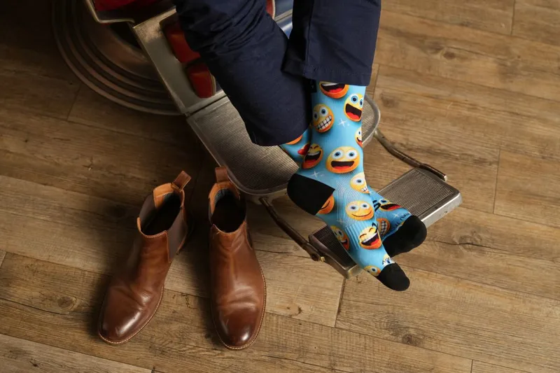 Sox Footwear Crew Length Socks Emoji-3