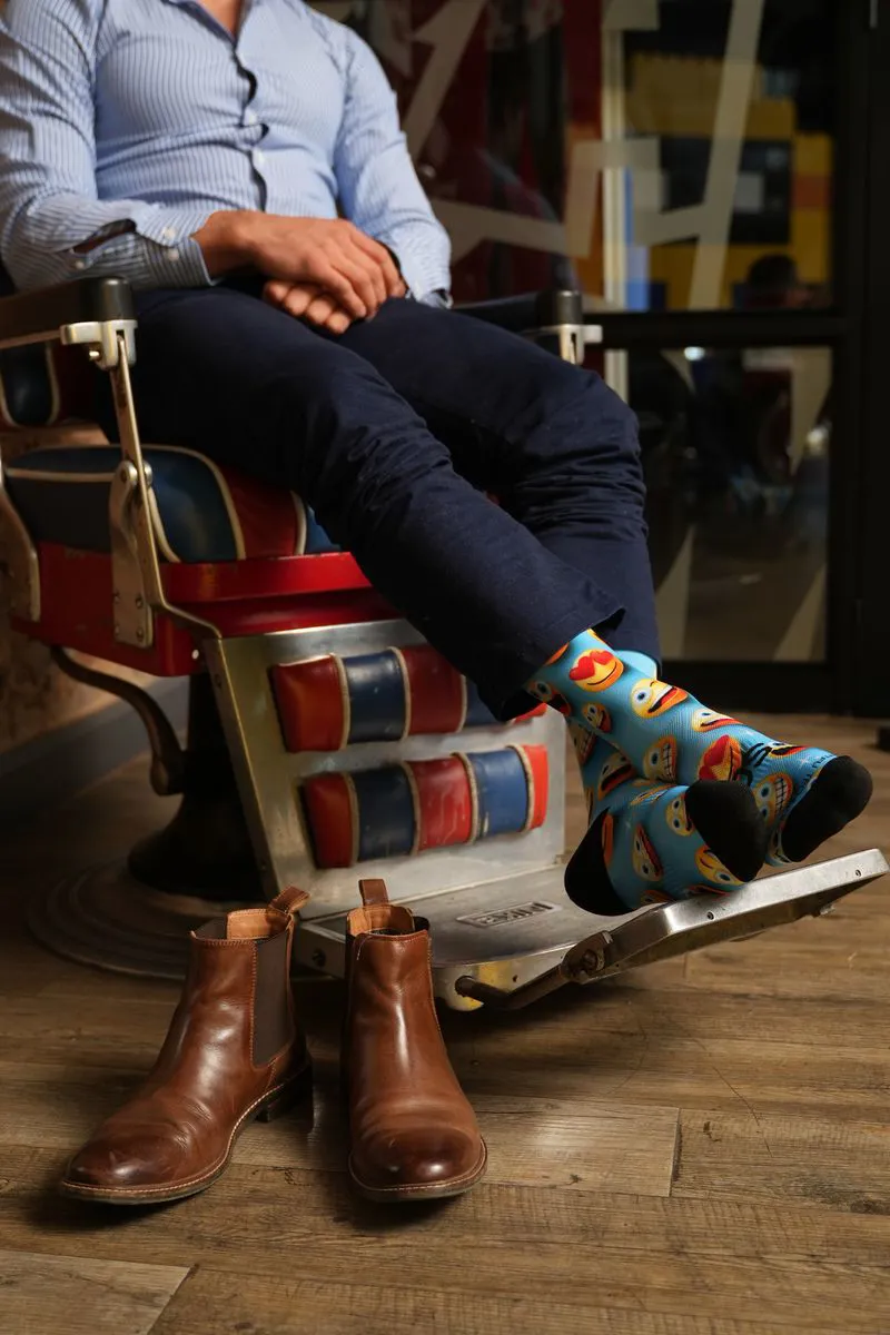 Sox Footwear Crew Length Socks Emoji-1