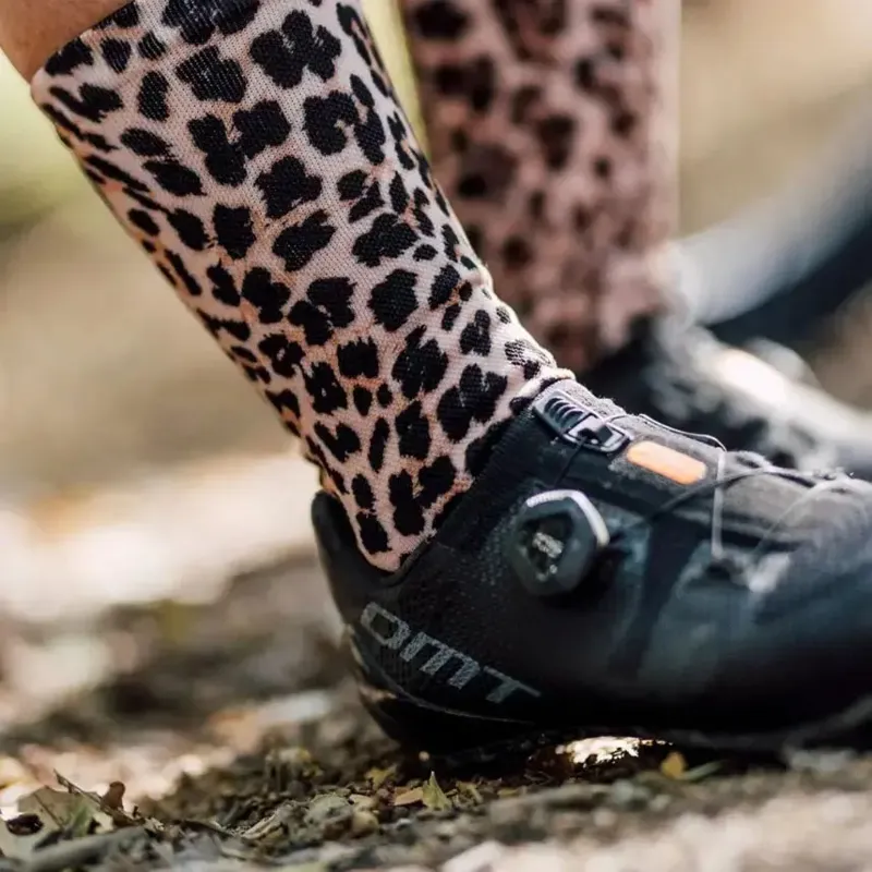 Sox Footwear Crew Length Socks Golden Leopard-2