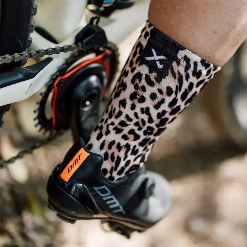 Sox Footwear Crew Length Socks Golden Leopard-1