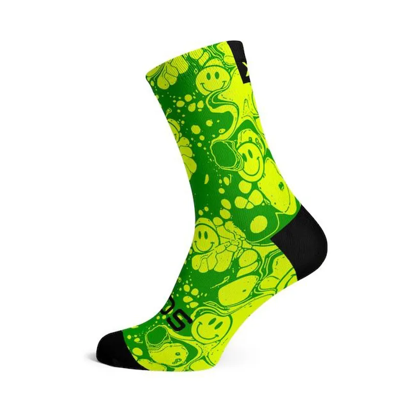 Sox Footwear Crew Length Socks Neon Slide Yellow