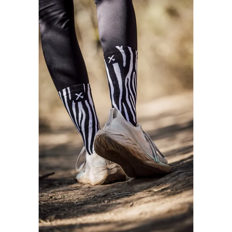 Sox Footwear Crew Length Socks Zebra-2