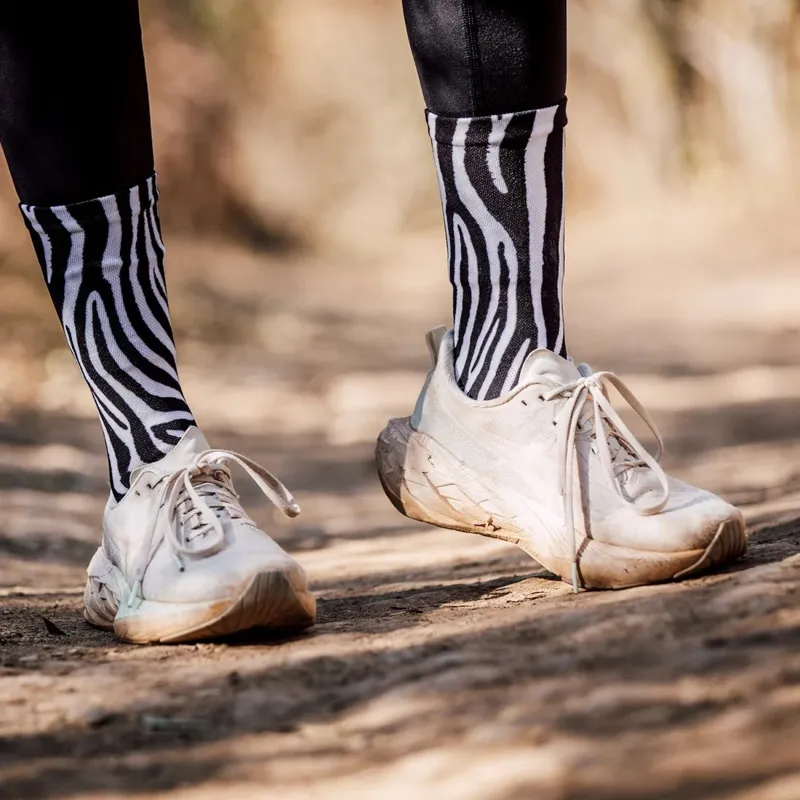 Sox Footwear Crew Length Socks Zebra-1