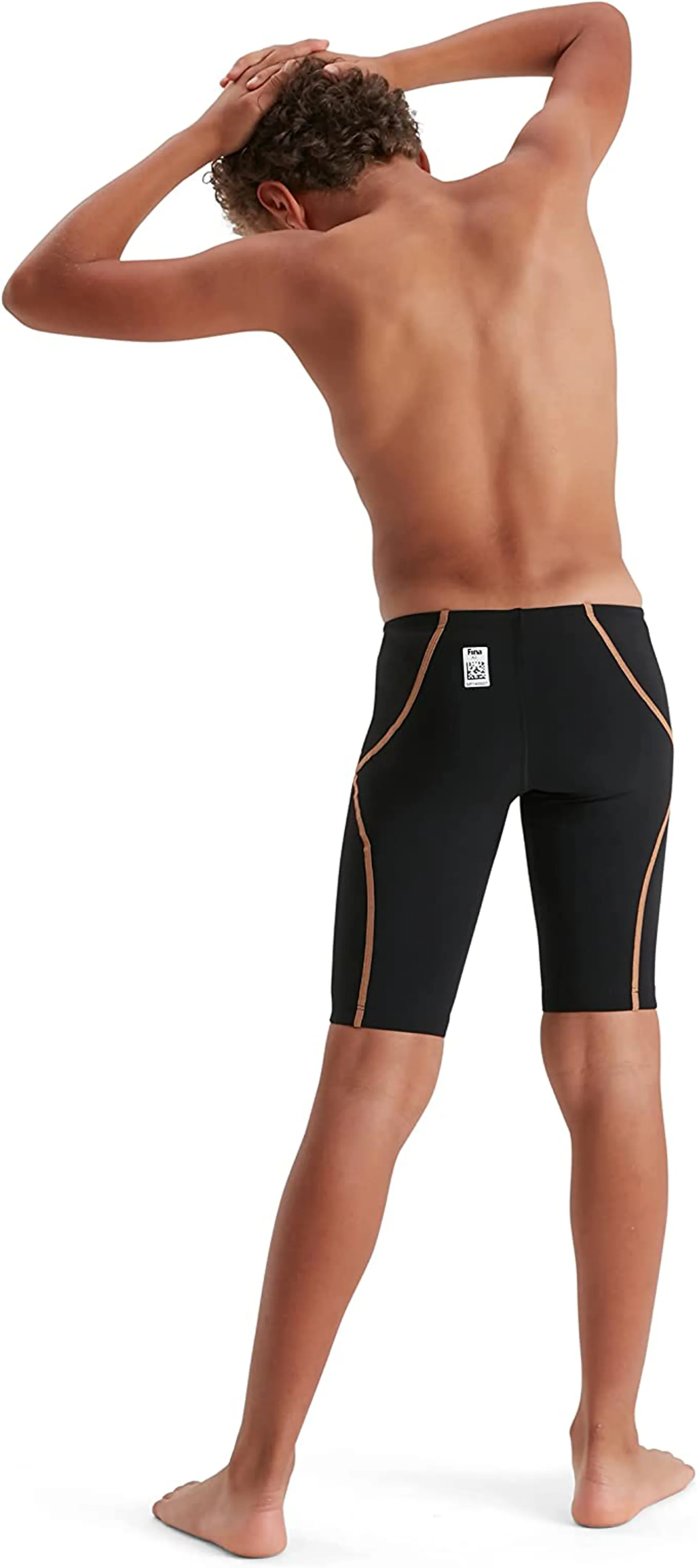 Speedo Boy's LZR Racer X Jammer Swimsuit Black/Gold