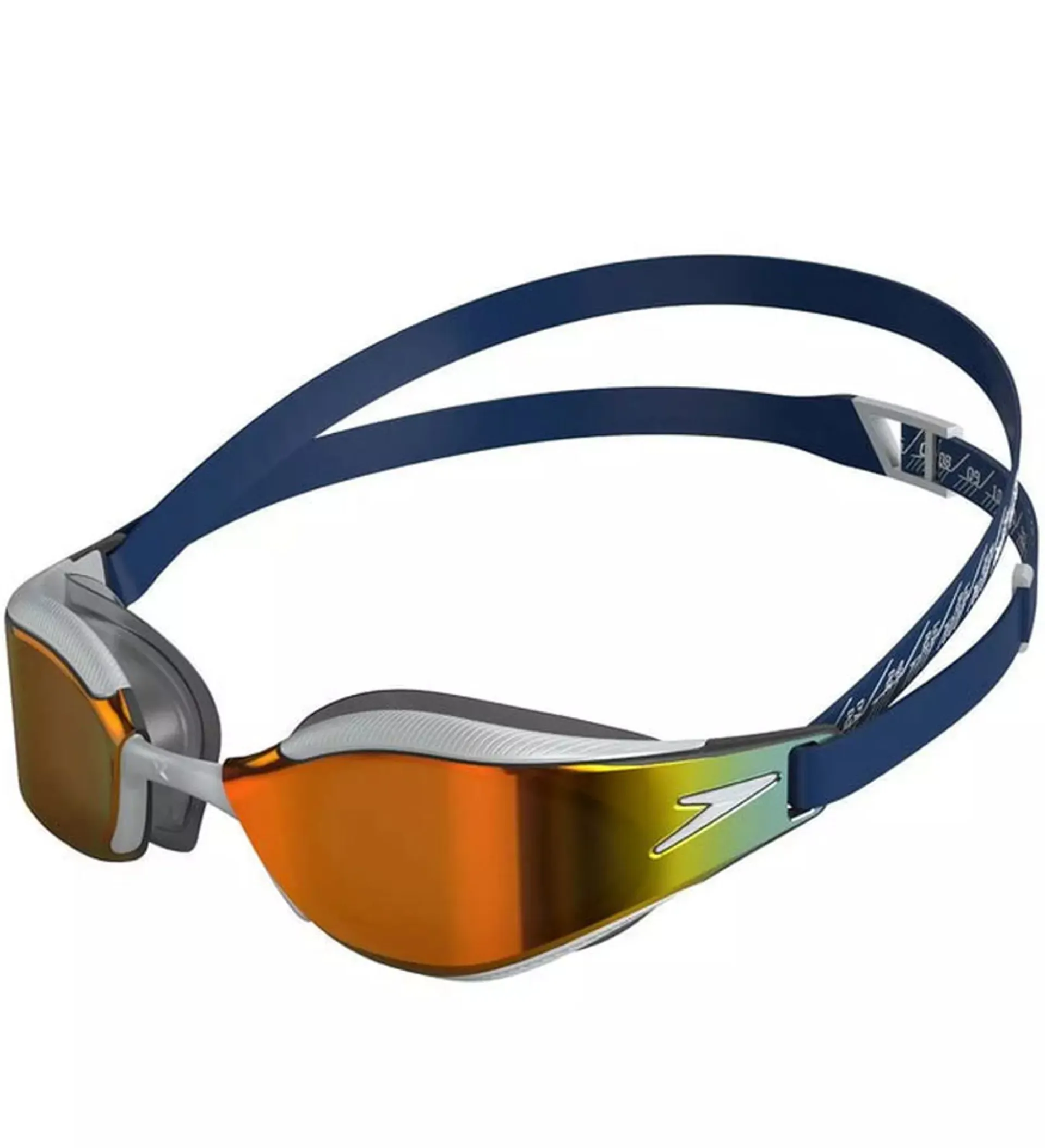 Speedo Fastskin Hyper Elite Mirror Junior Goggle Blue/Silver/Fire Gold