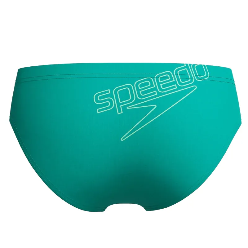 Speedo Boys 6.5cm Logo Brief Turquoise Gem-1