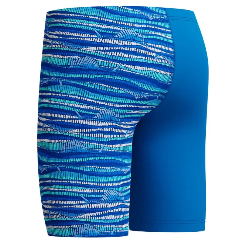 Speedo Boys Digital Allover V-Cut Jammer Lagoon Blue-5