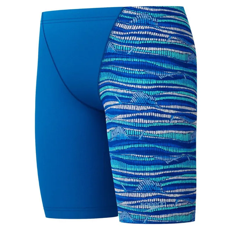 Speedo Boys Digital Allover V-Cut Jammer Lagoon Blue-2