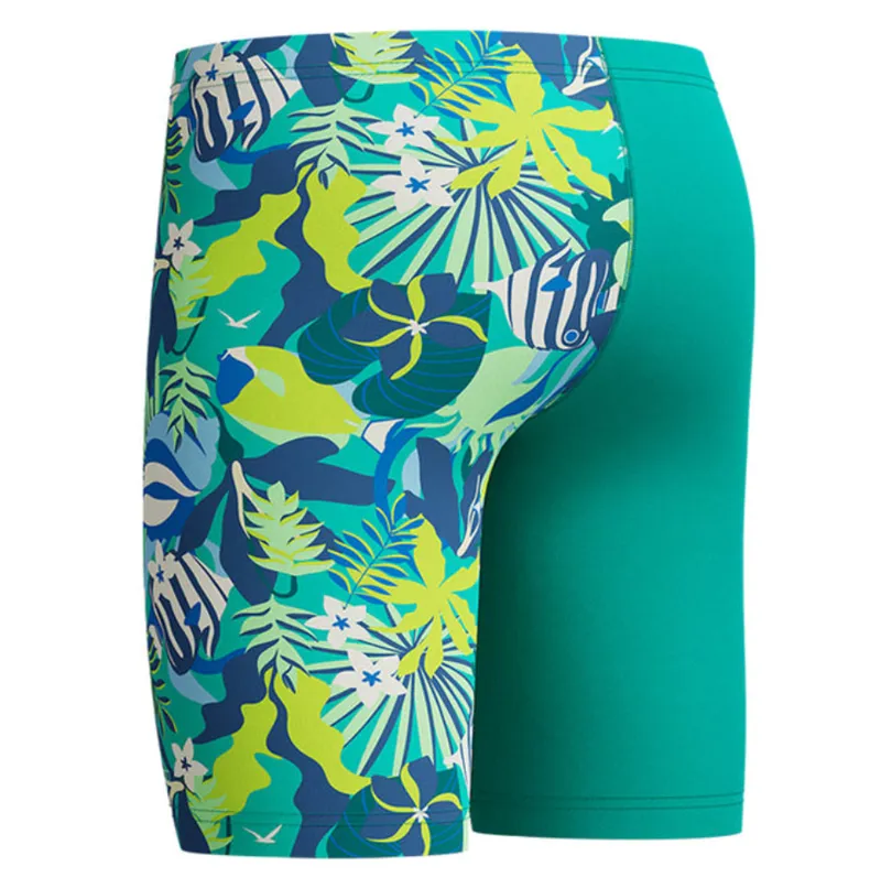 Speedo Boys Digital Allover V-Cut Jammer Turquoise Gem-2